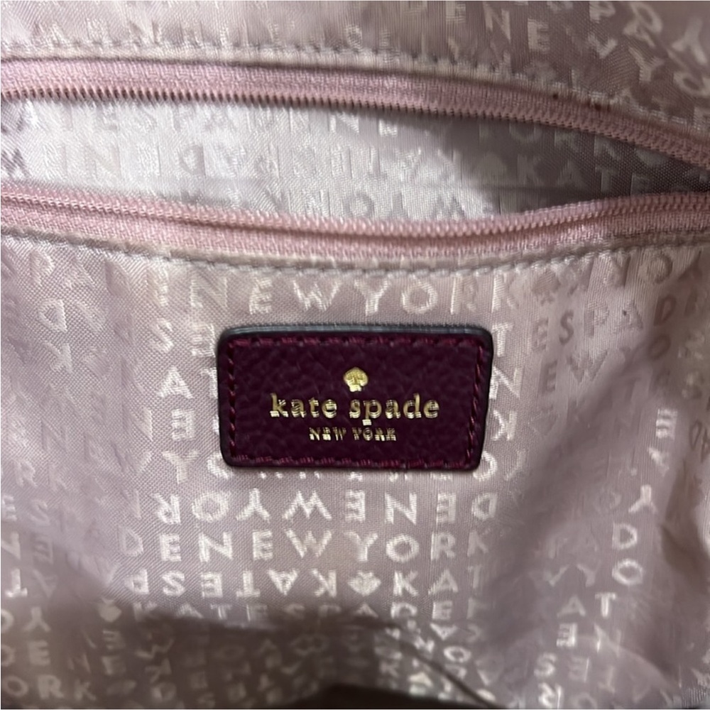 Kate Spade Merlot Colored Pebbled Leather Satchel - Picture 5 of 6
